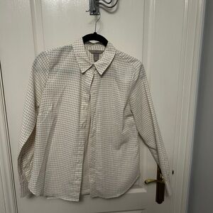 H&M Cream Checkered Shirt